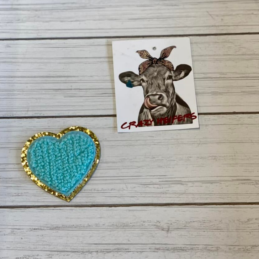 Chenille Heart Patches-Iron on