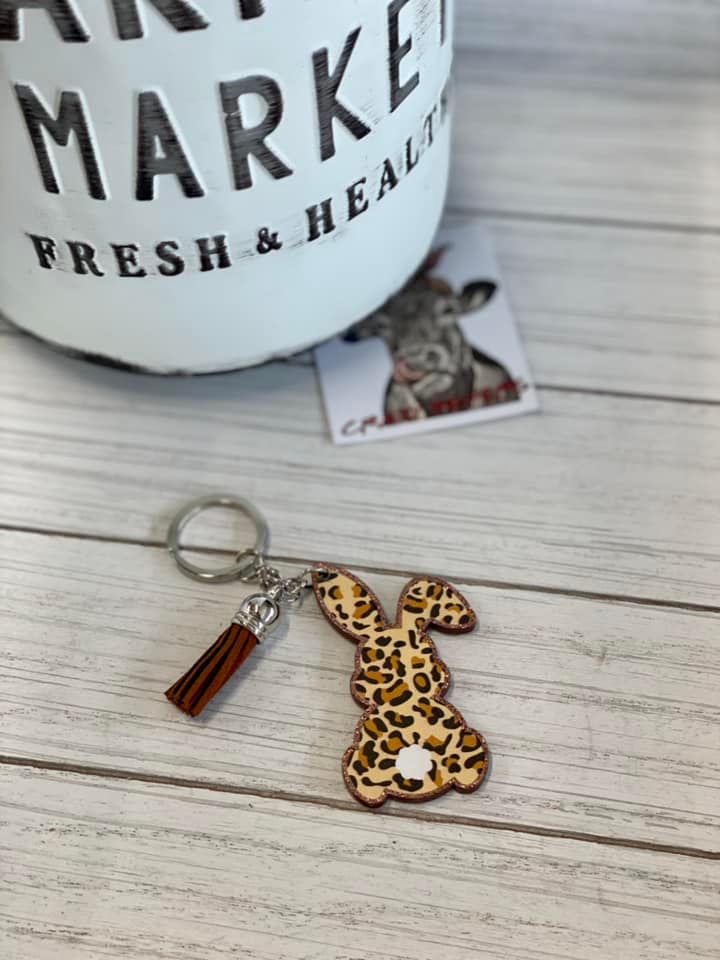 Leopard Bunny Keychain