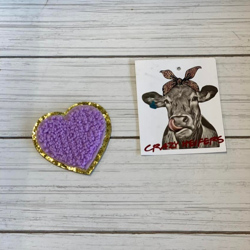 Chenille Heart Patches-Iron on