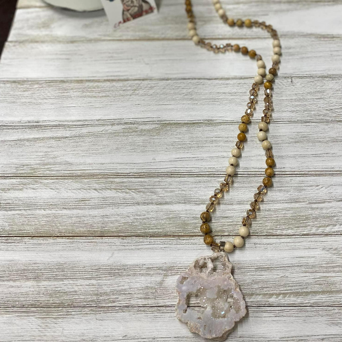 Druzy Necklace Natural