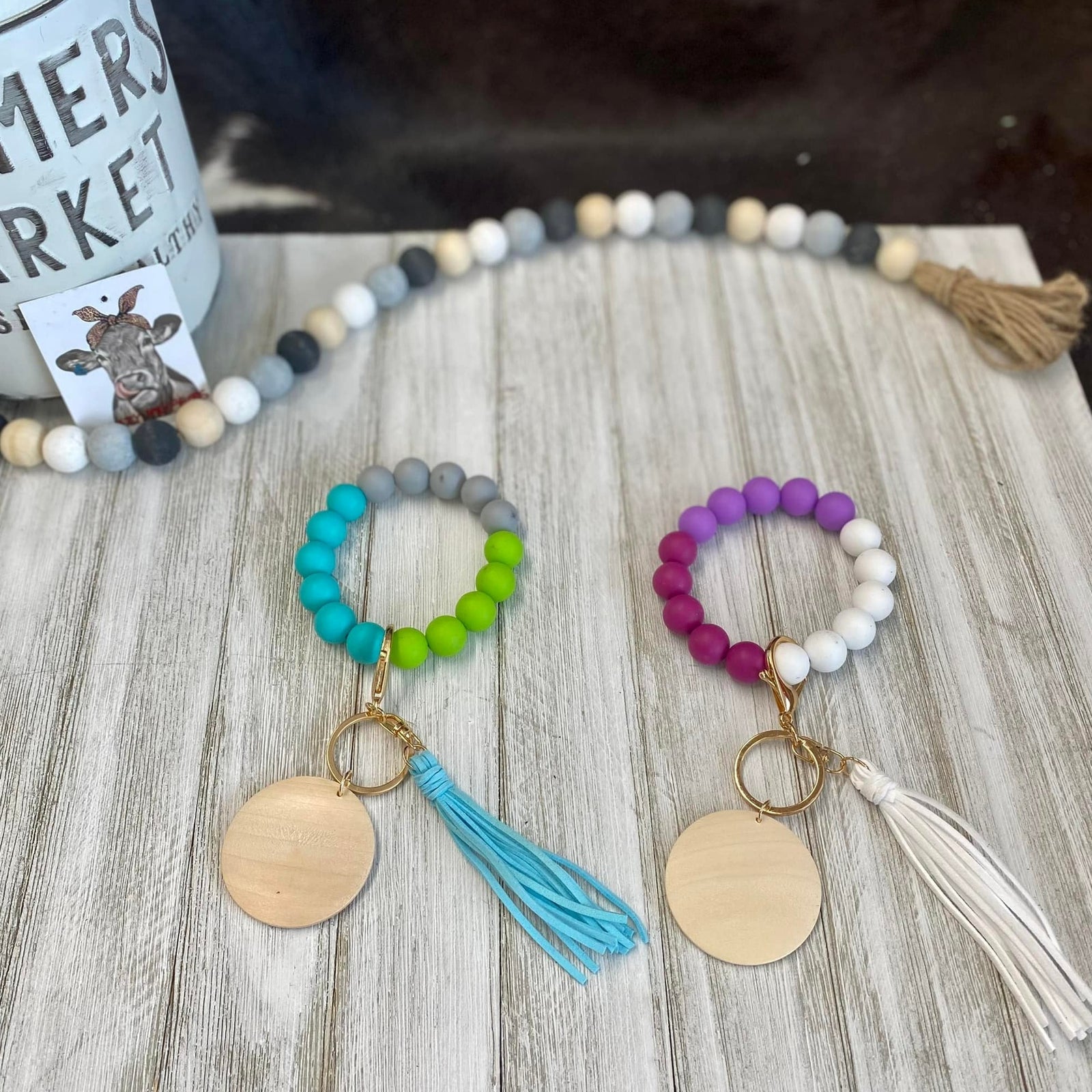 Silicone Bangle Keychain-Multi