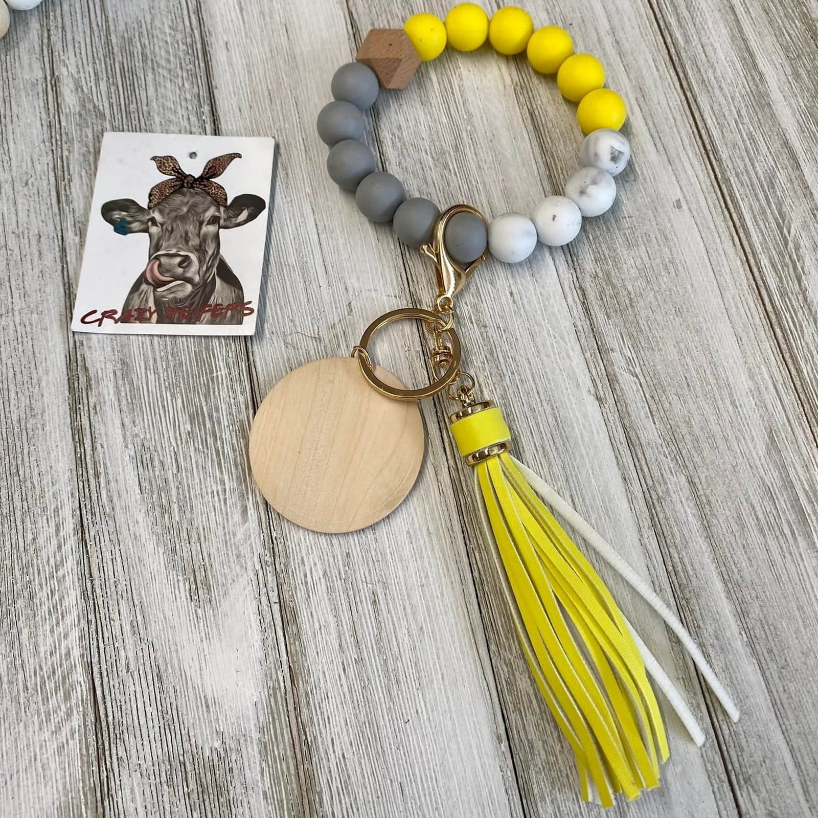 Silicone Bangle Keychain-Marble