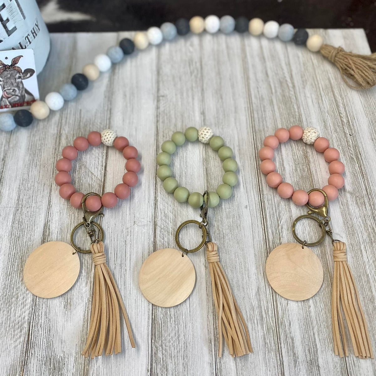 Silicone Bangle Keychain-Crochet