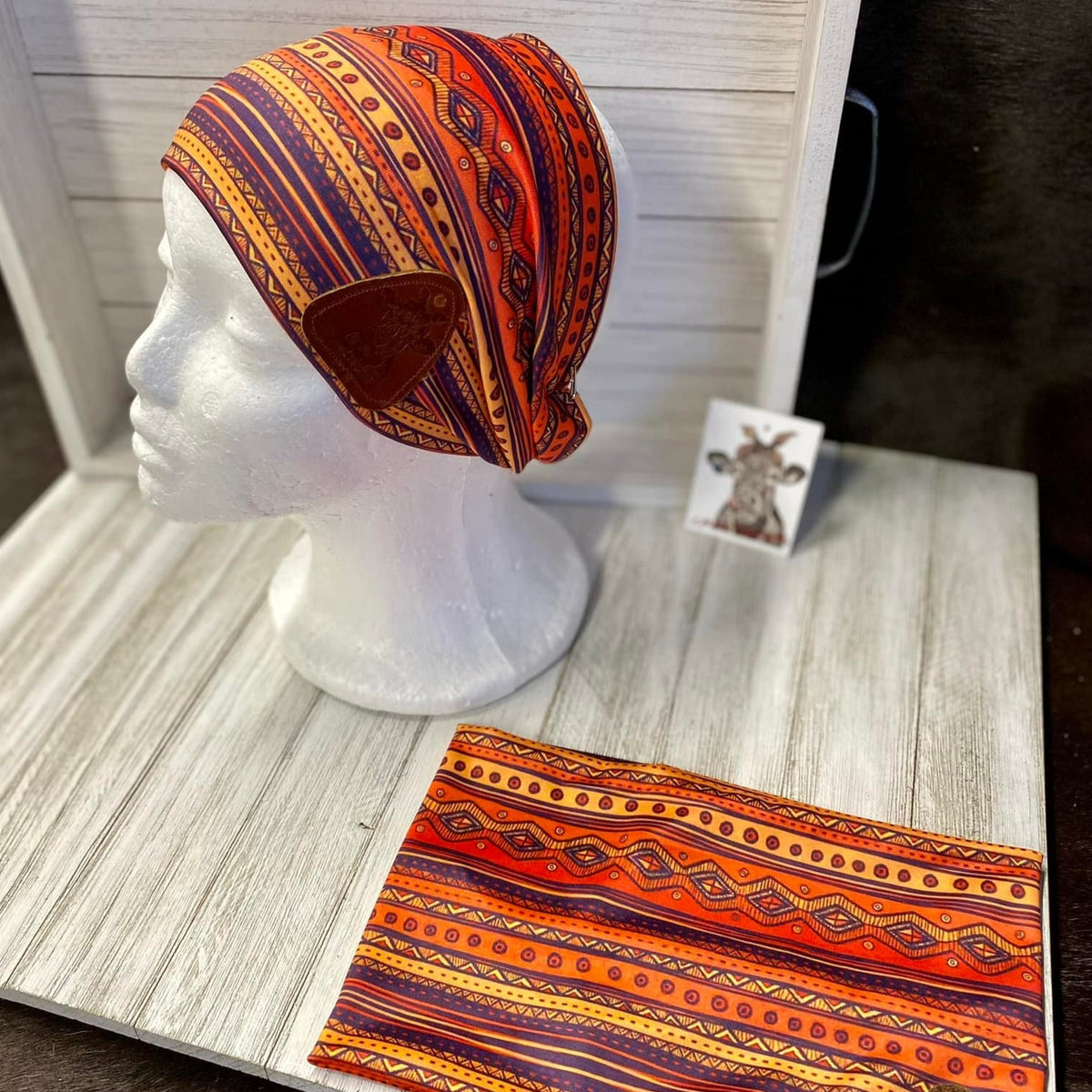 Stretchy Headbands W/ Leather Patch