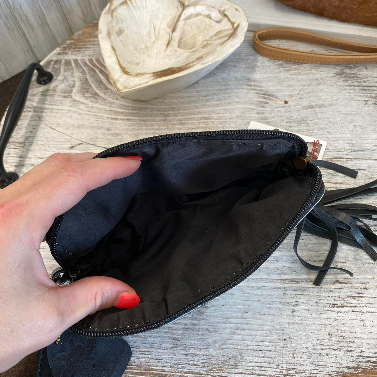 Adele Full Fur Wristlet-Mixed Prints