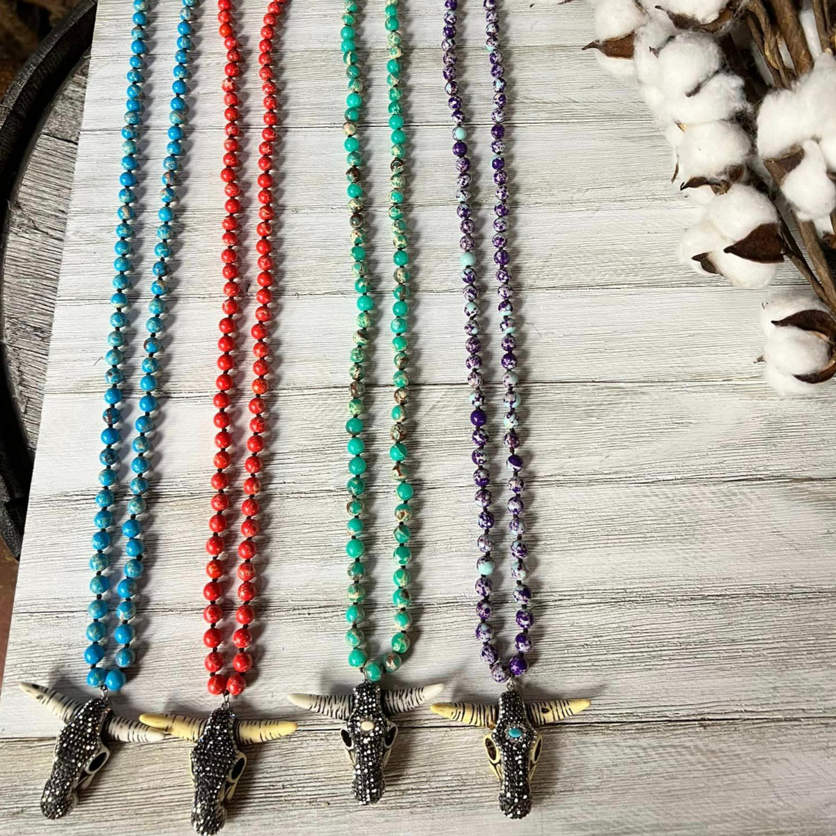 Ivory Steer Head Necklace