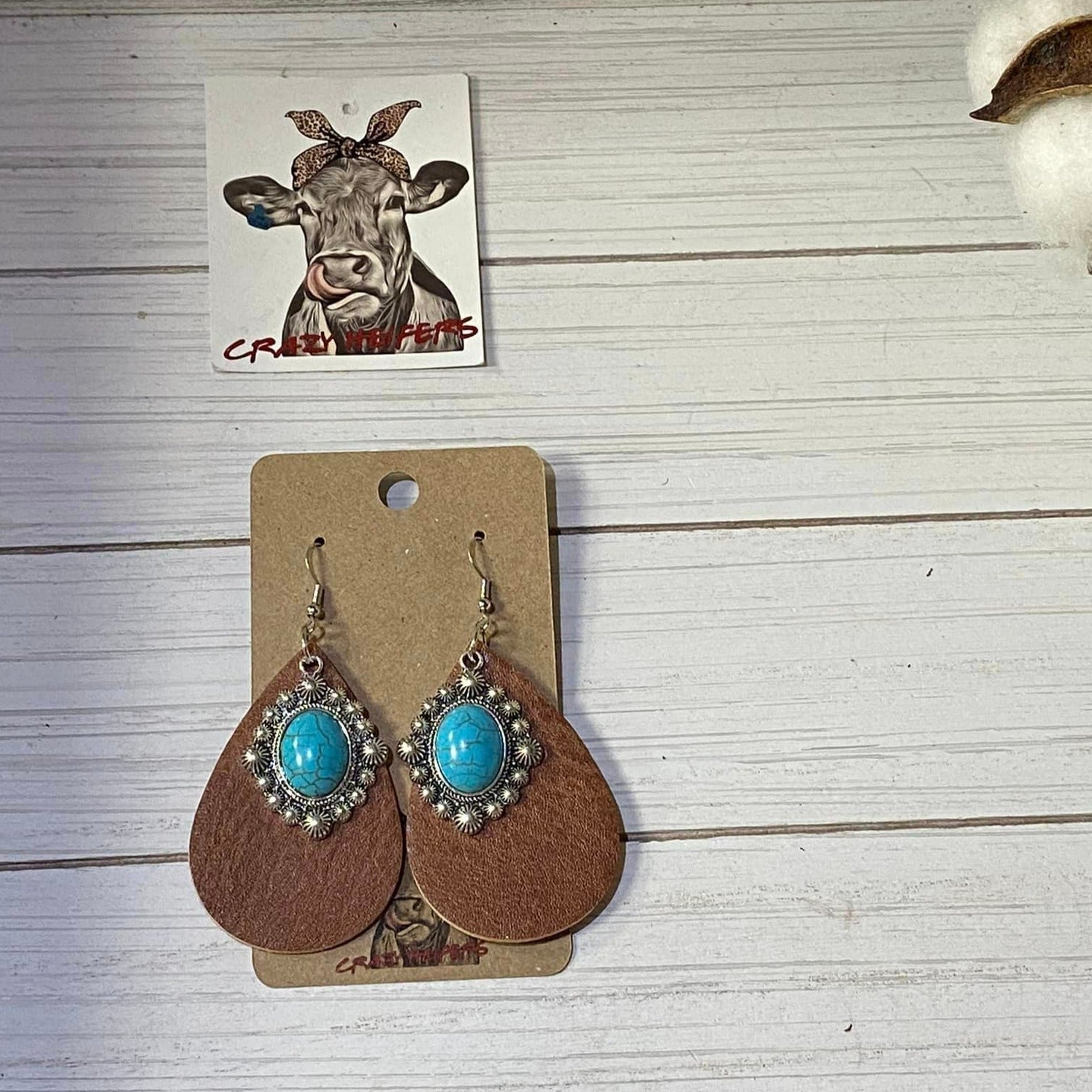 Leather Drop Earrings