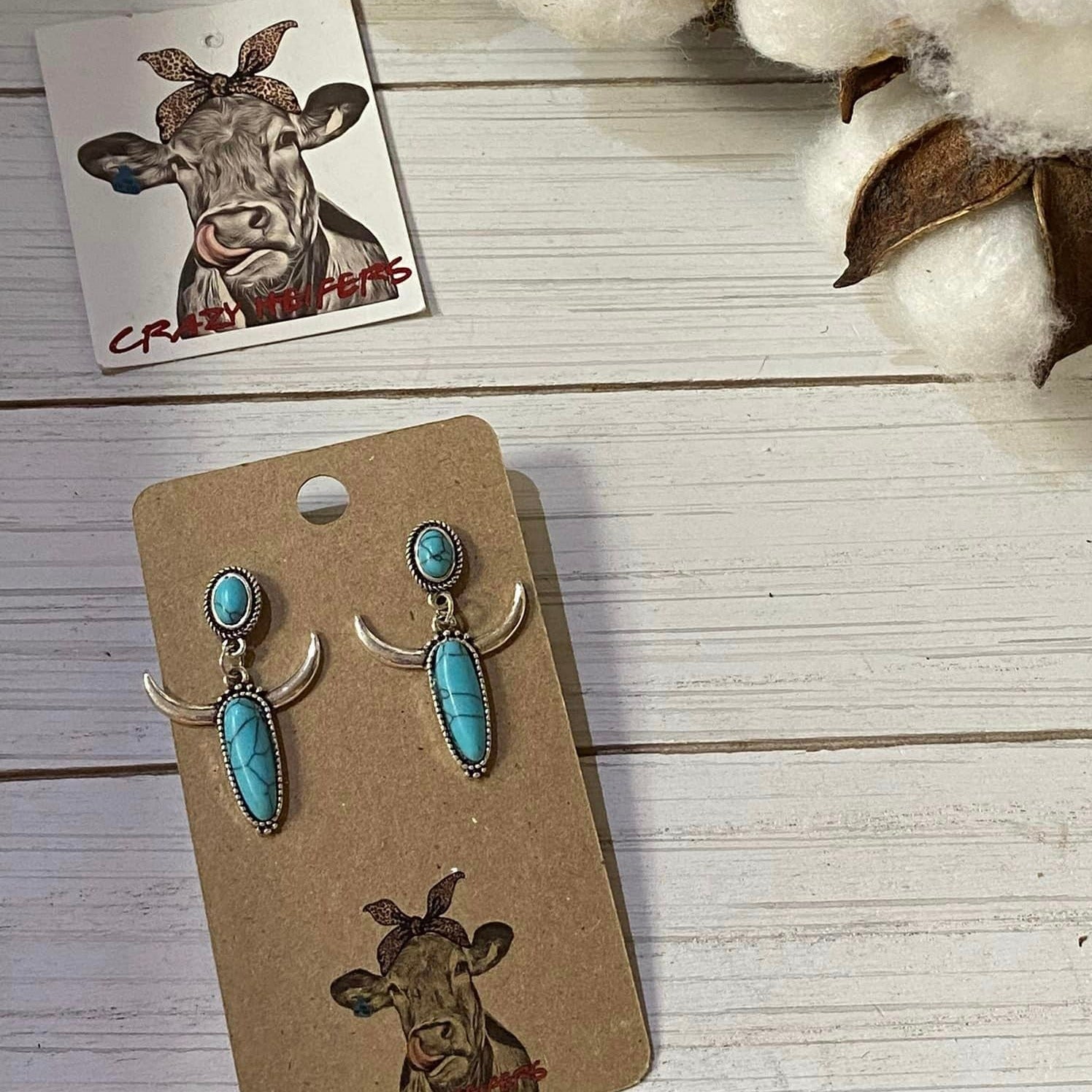 Steer Metal Earrings