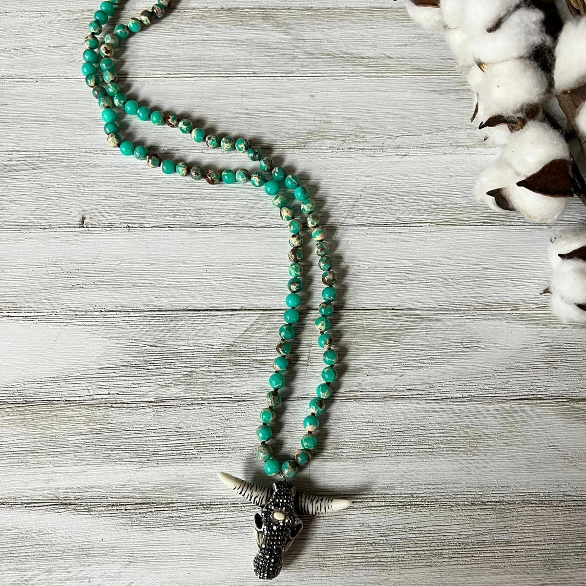 Ivory Steer Head Necklace