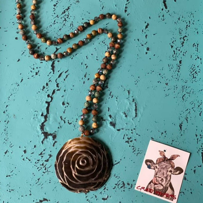 Shell Rose Necklace