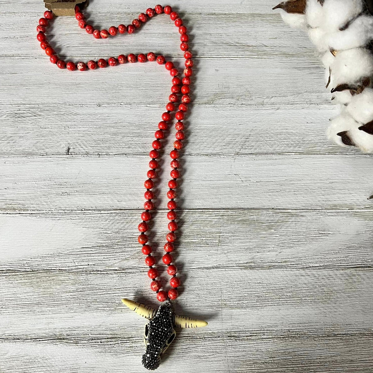 Ivory Steer Head Necklace