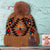 Aztec Pom Beanies W/ Leather Patch