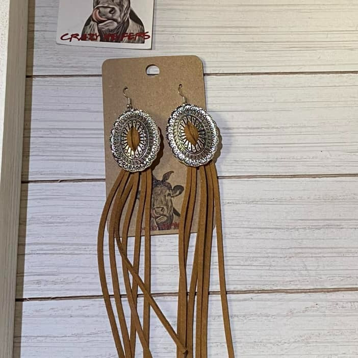 Concho Tassel Earrings