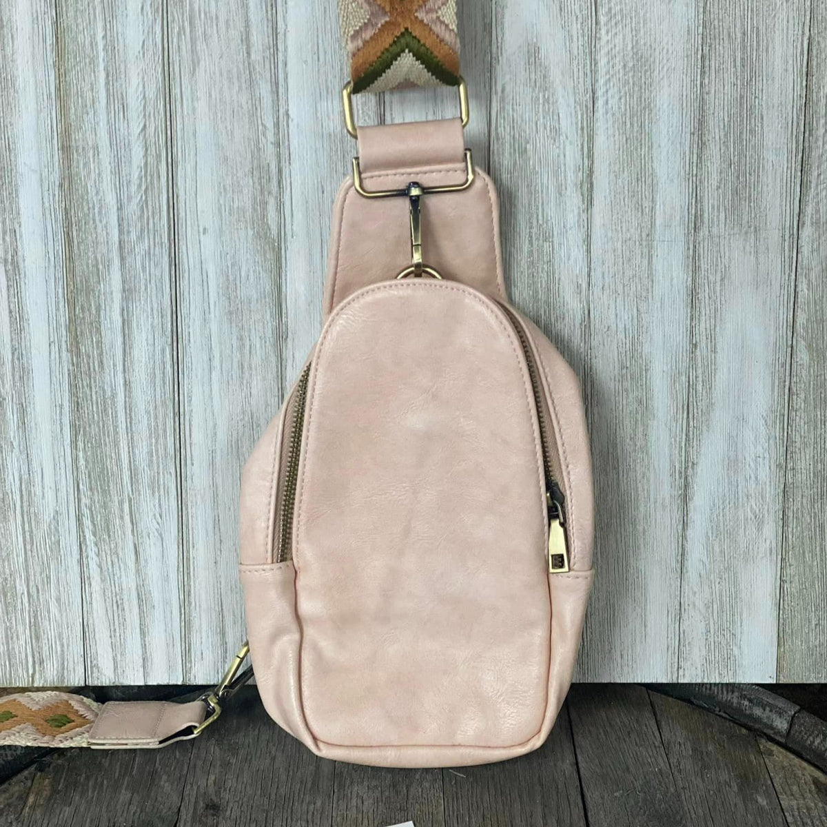 Vegan Leather Messenger Bag