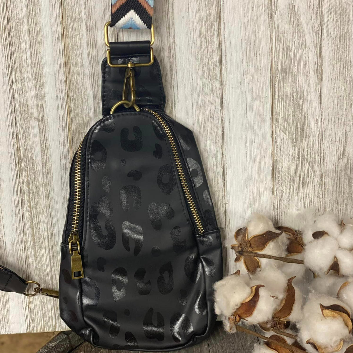 Vegan Leather Messenger Bag