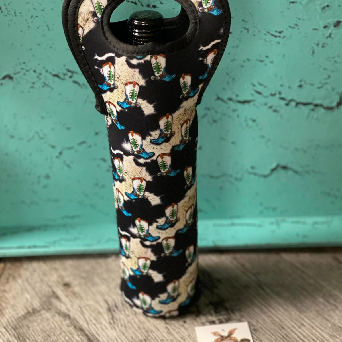 Neoprene Wine Tote Bags-Christmas