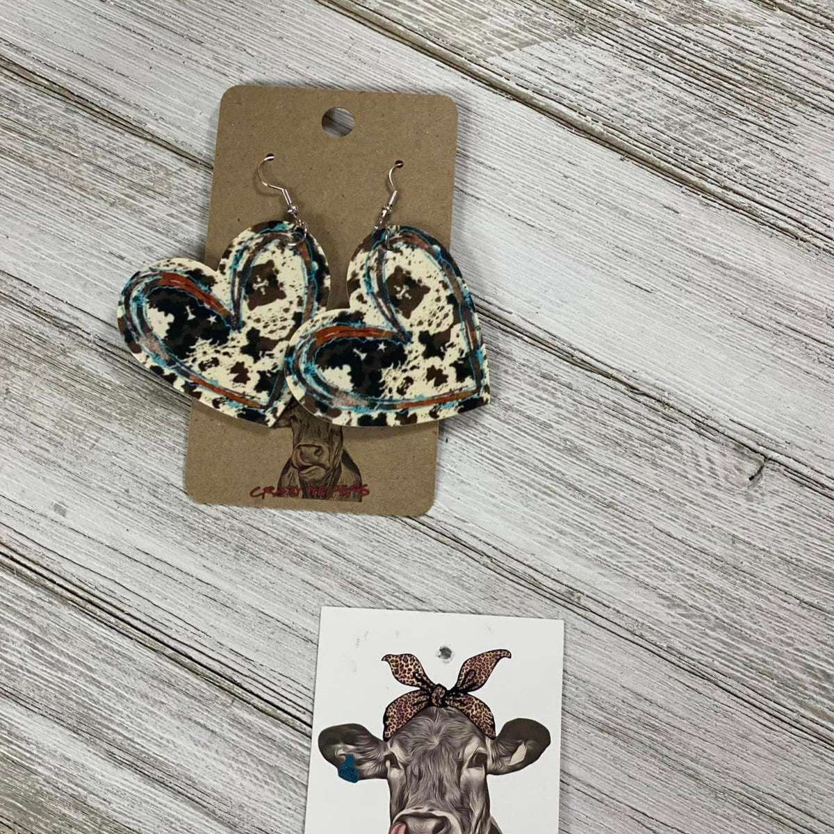 Leather Heart Earrings