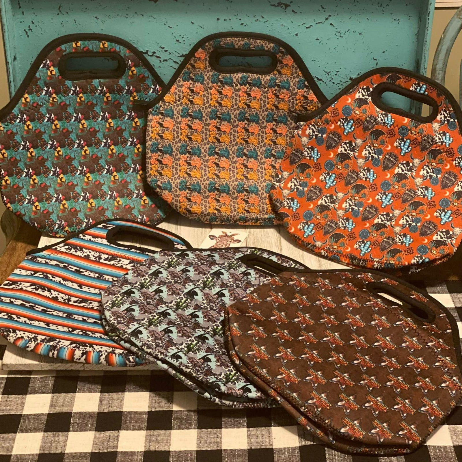 Neoprene Lunch Bags-Fall Designs