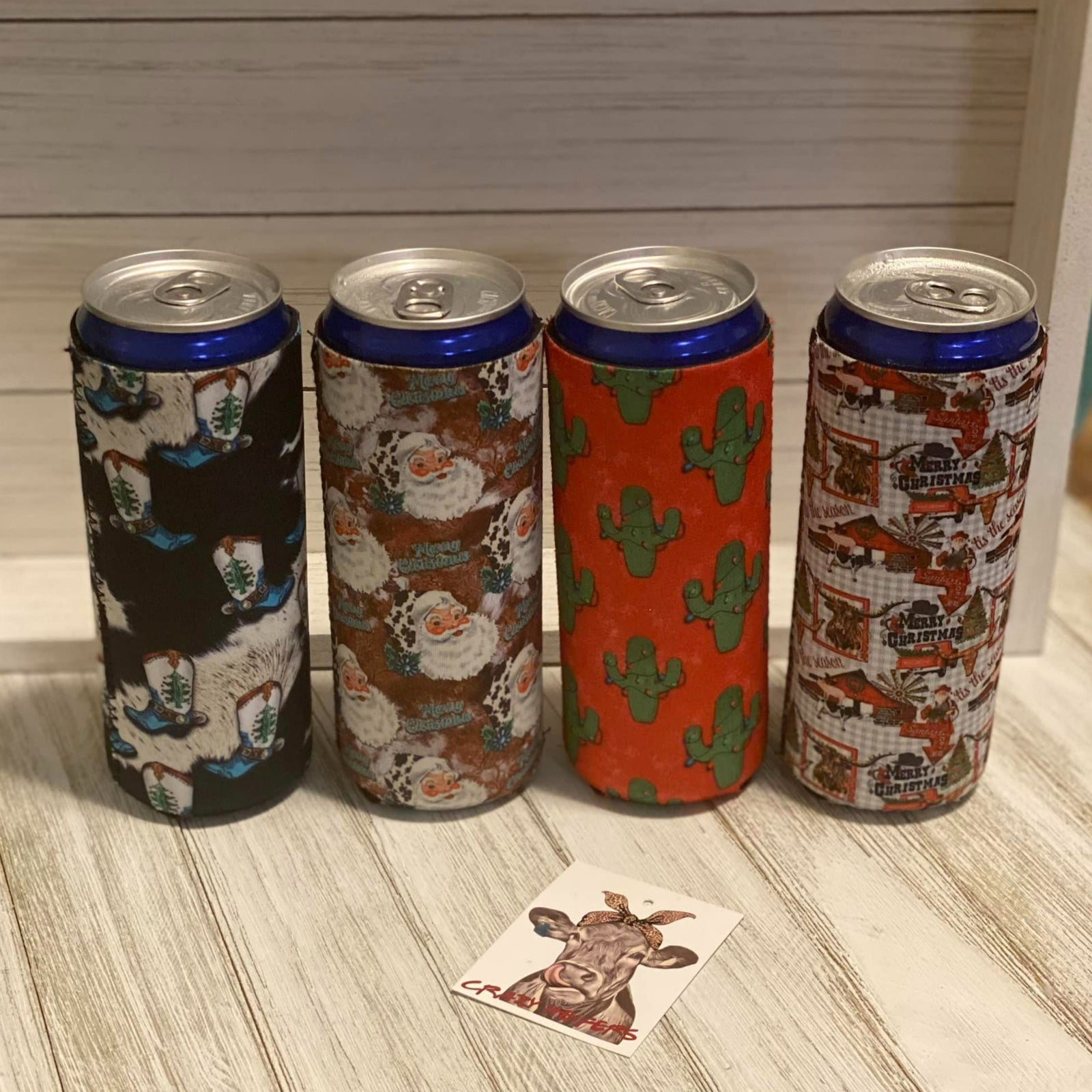 Neoprene Slim Can Coolers-CHRISTMAS