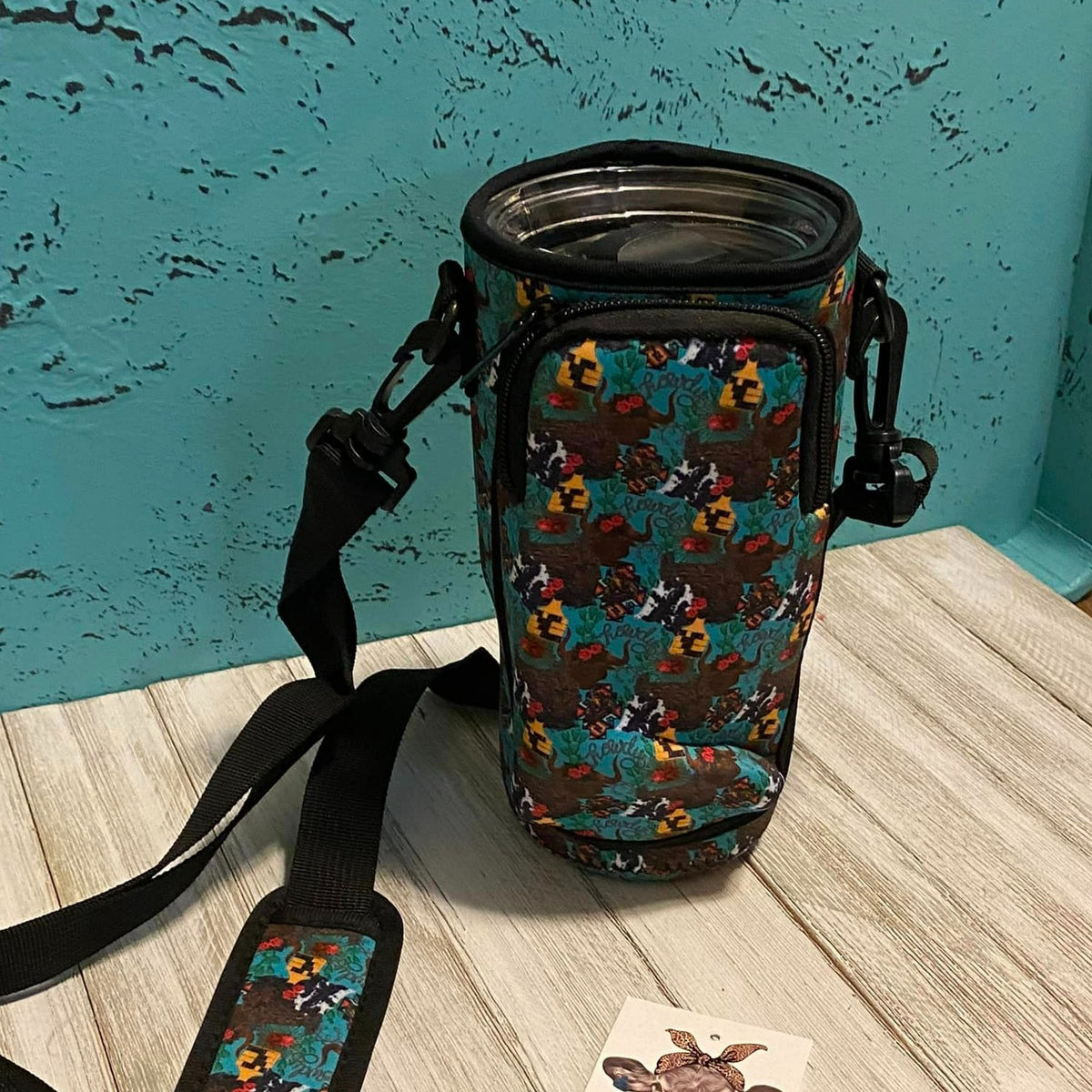 Neoprene Water Bottle Hoder W/Pouch-NEW