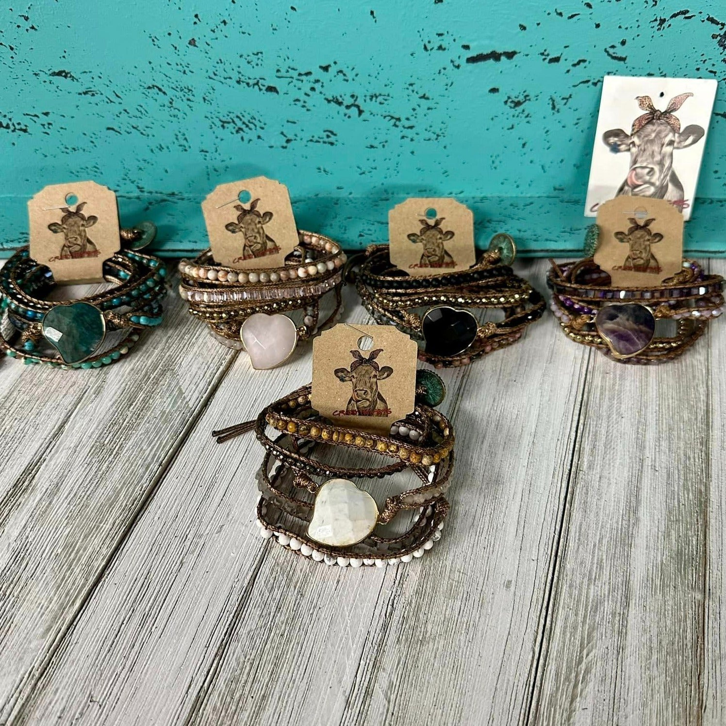 5-Strand Heart Wrap Bracelets