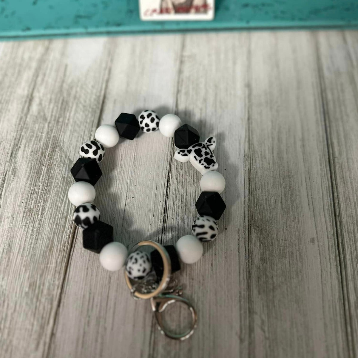 Cow Silicone Bangle Keychain