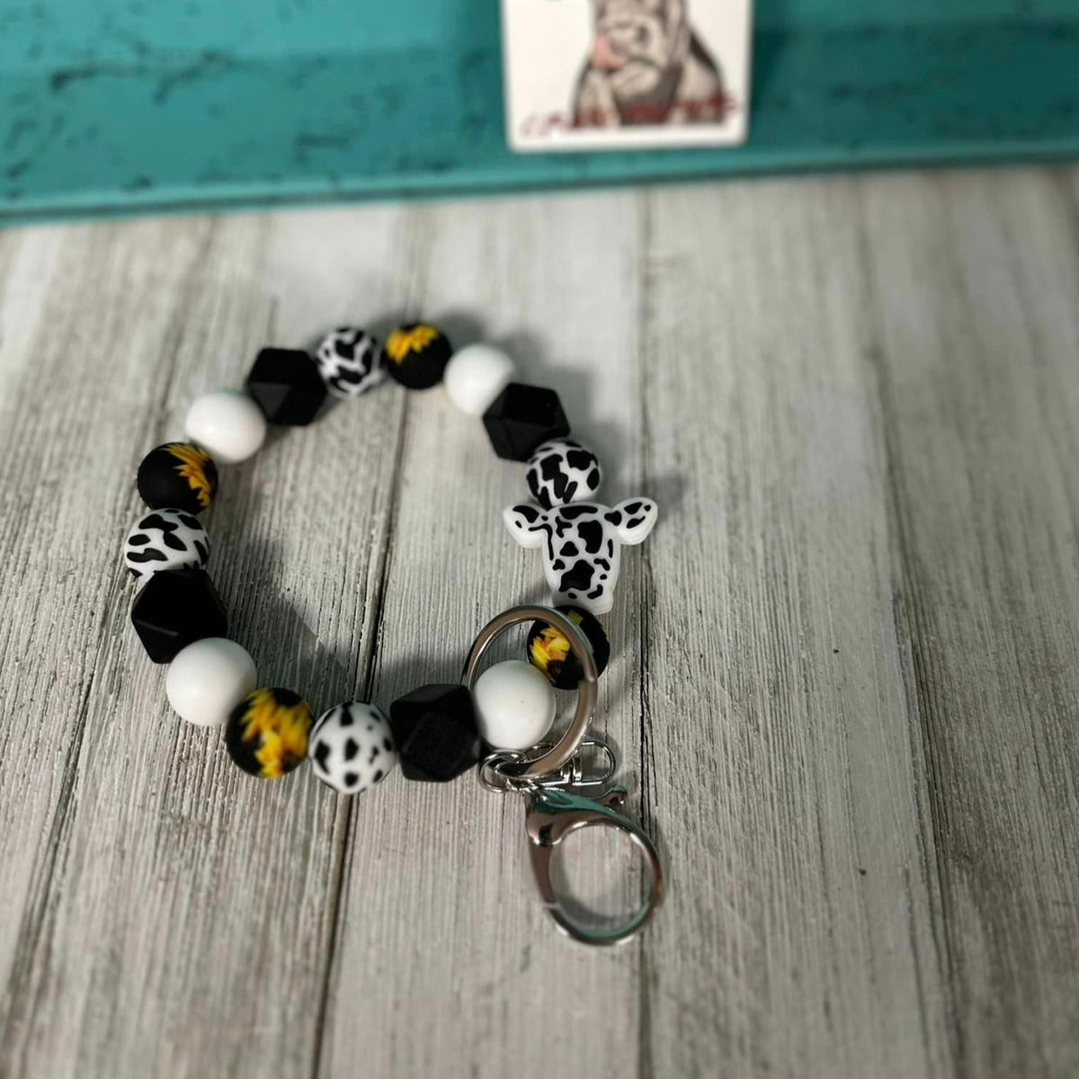 Cow Silicone Bangle Keychain
