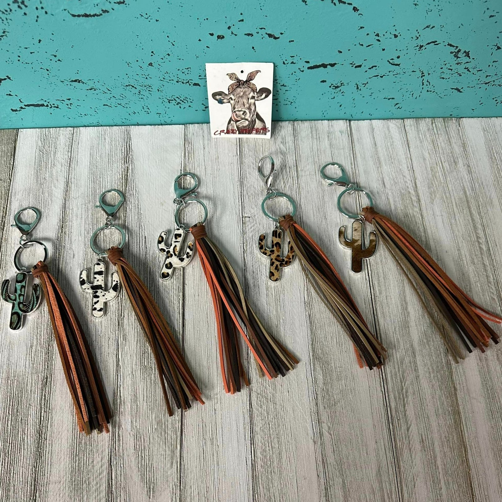 Cactus Tassel Keychain