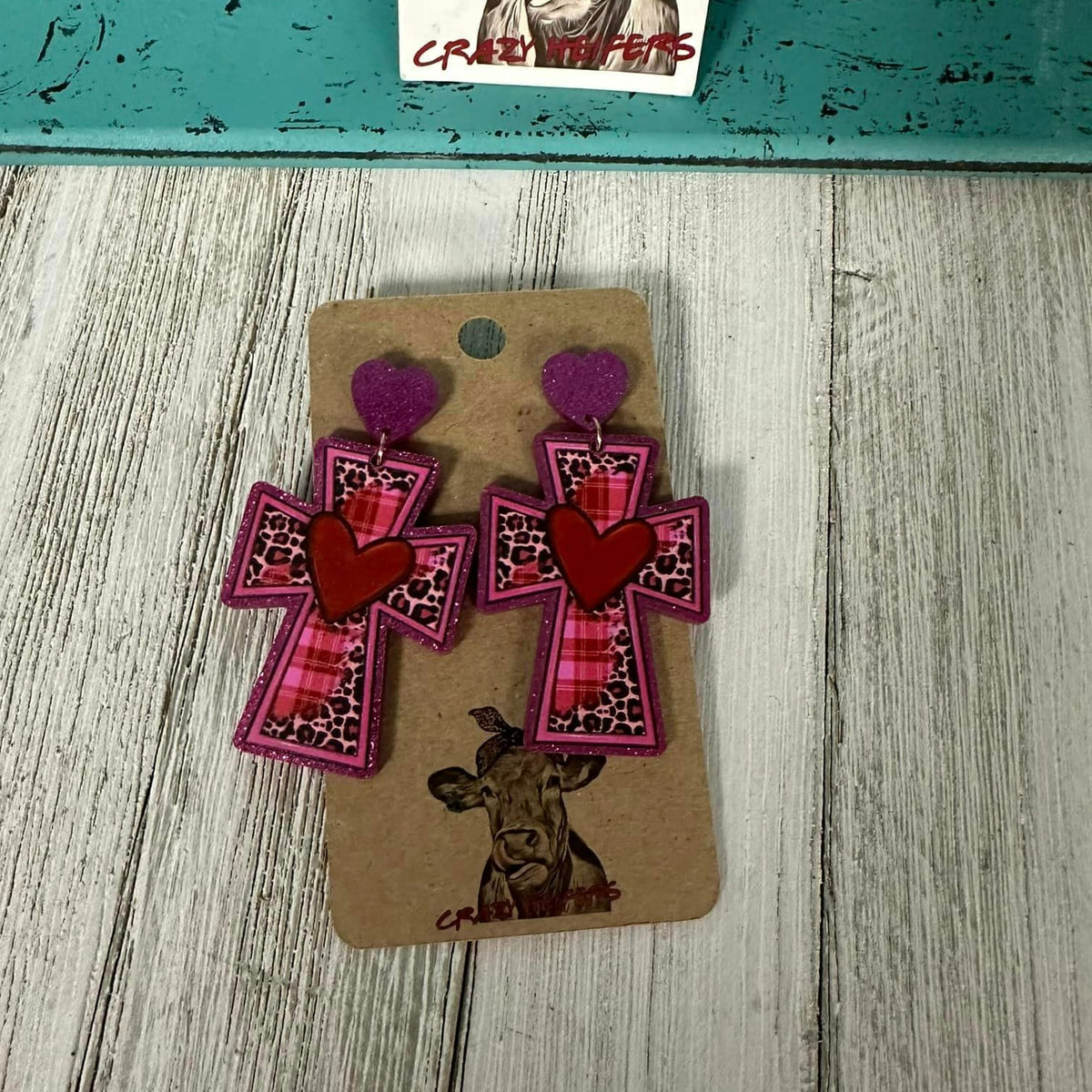 Acrylic Earrings Valentine Designs