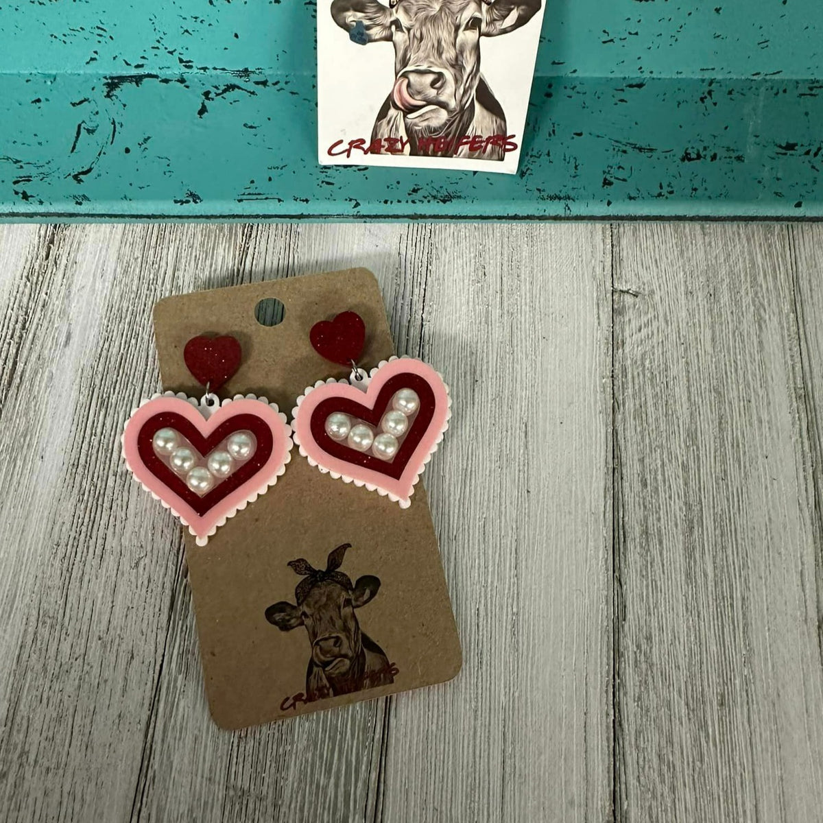 Acrylic Earrings Valentine Designs