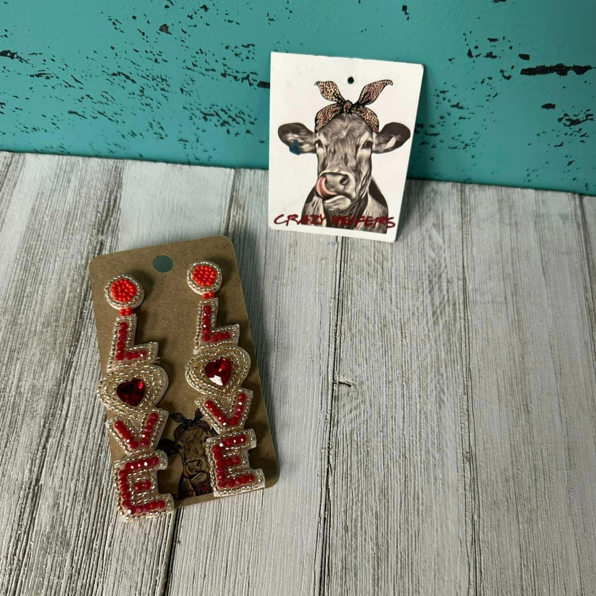 Valentine Seed Bead Earrings