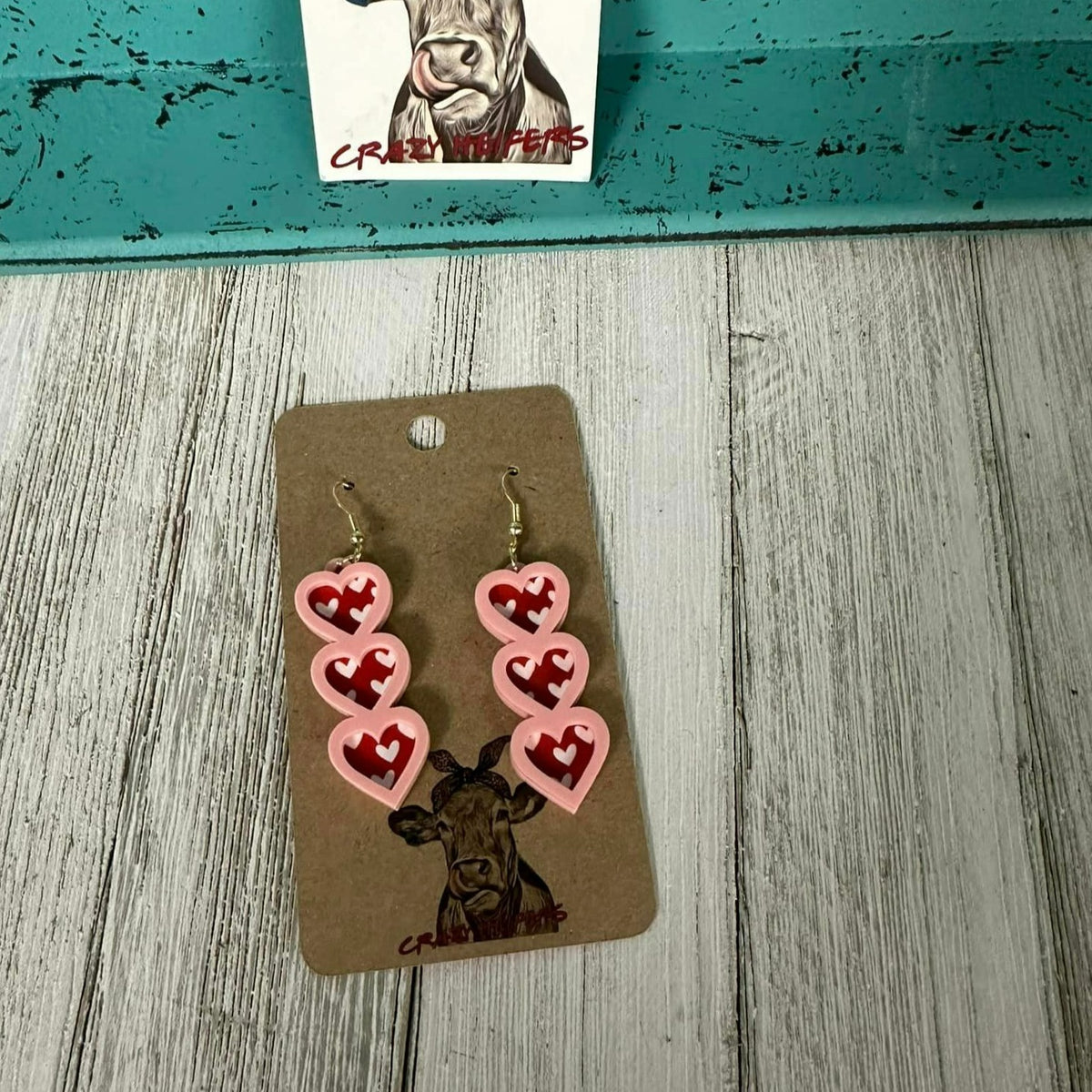 Acrylic Earrings Valentine Designs