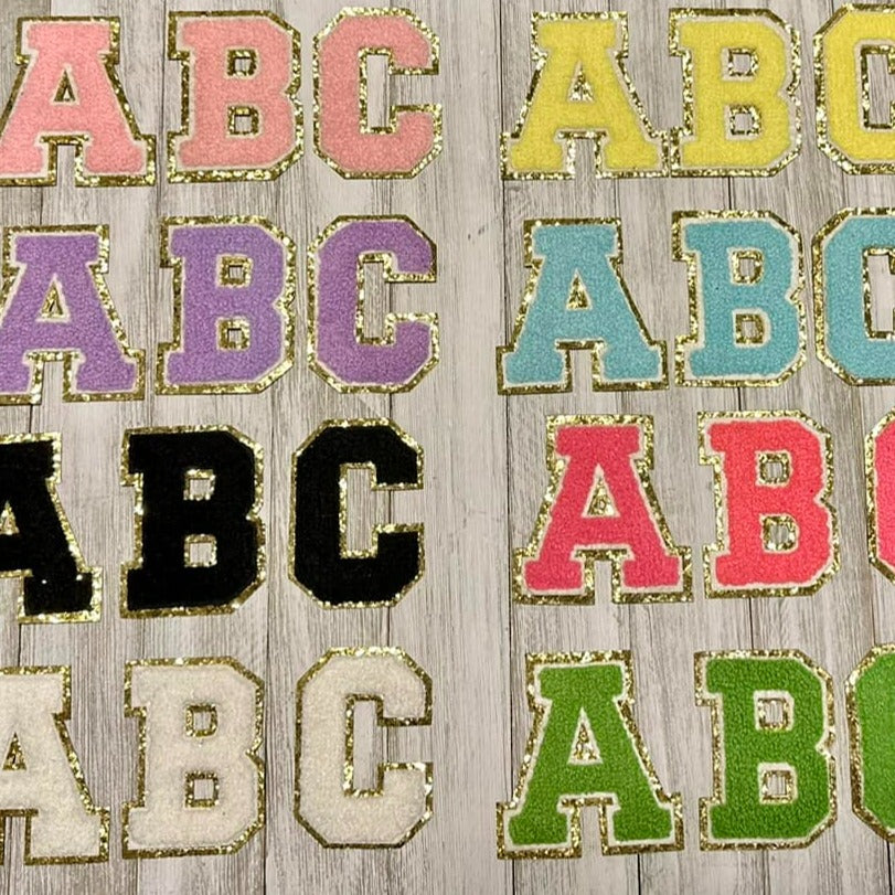 Chenille Letters-White-Iron On