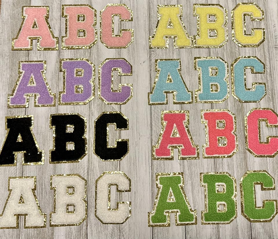 Chenille Letters-Green-Iron On