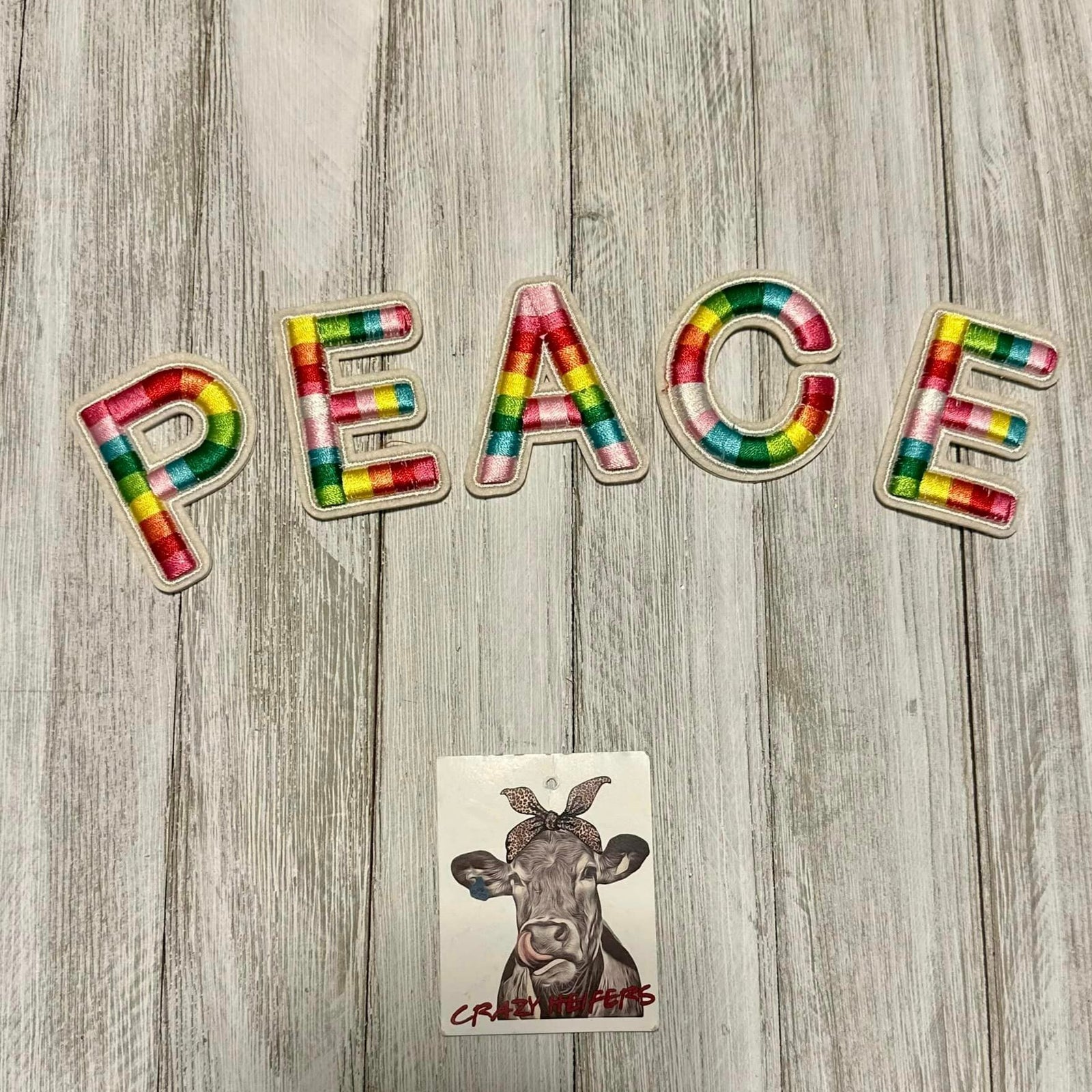 Rainbow Puff Letters-Stick On