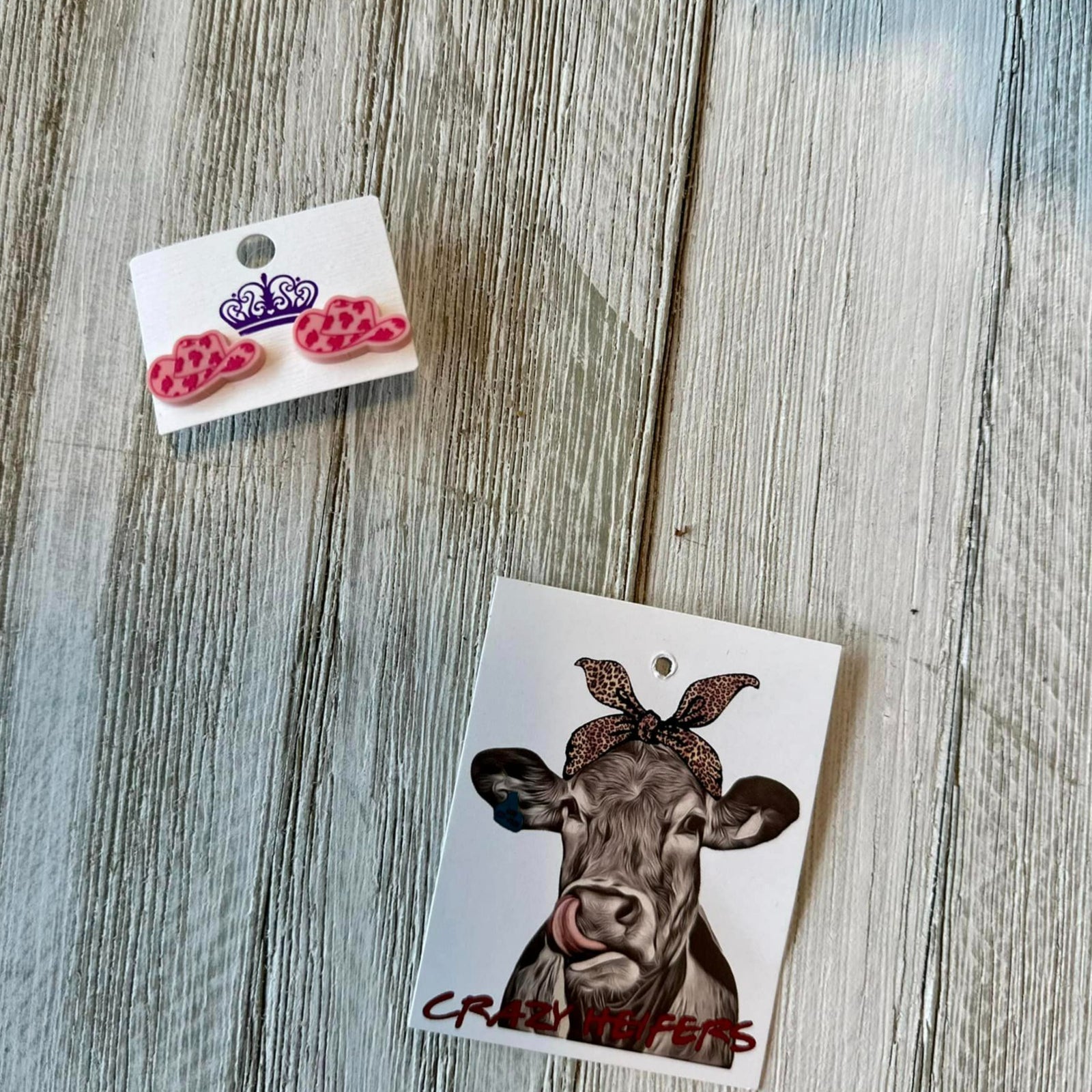 Cowboy Hat Acrylic Stud Earrings