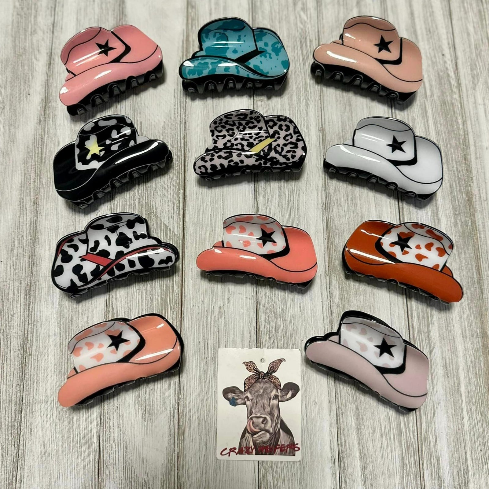 Cowboy Hat Hair Clips