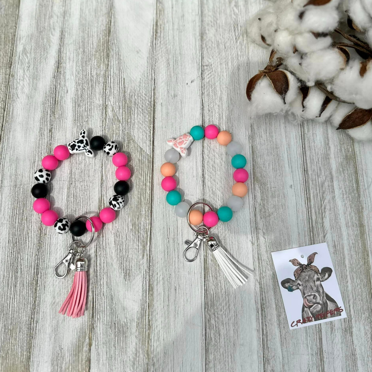 Cow Bangle Keychains