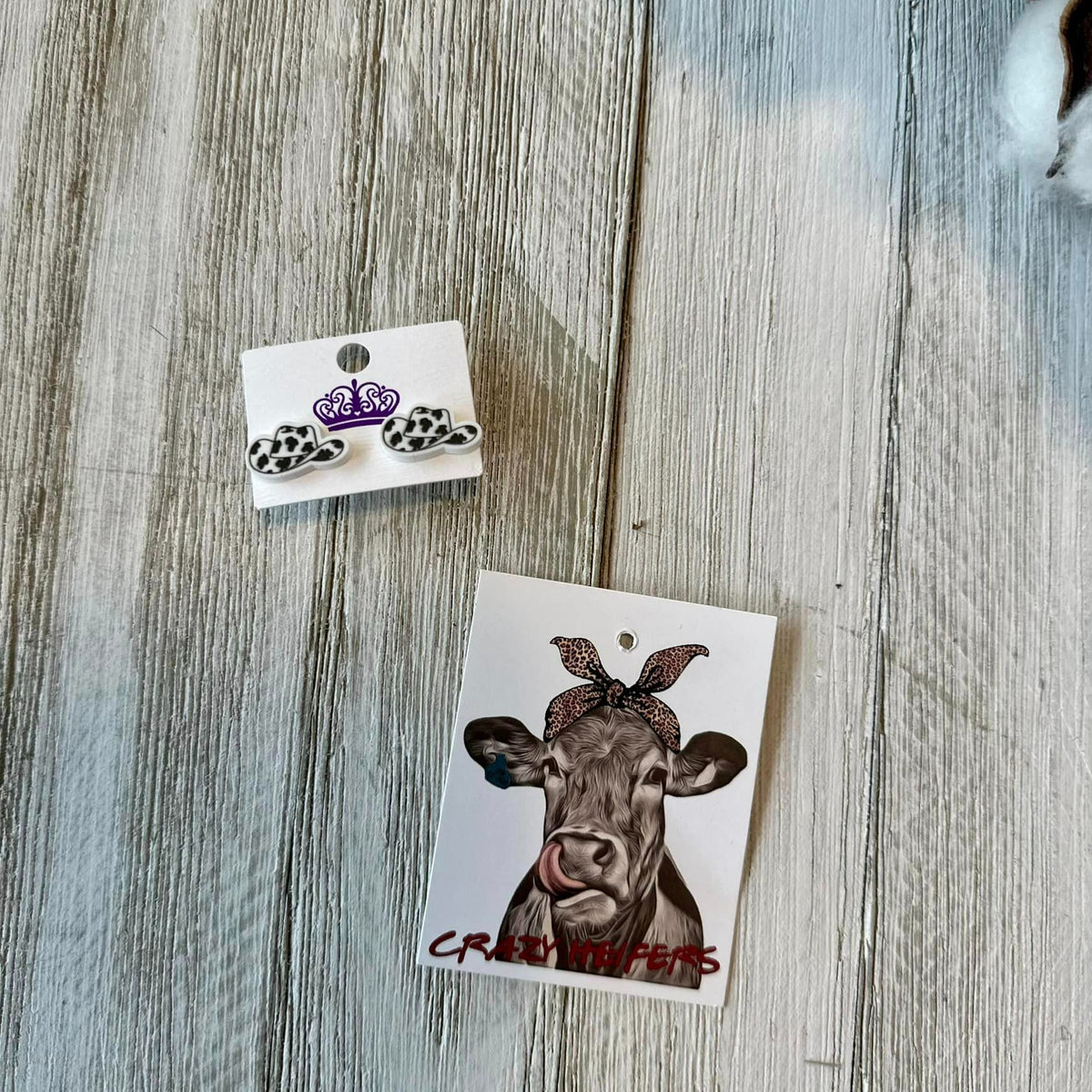 Cowboy Hat Acrylic Stud Earrings