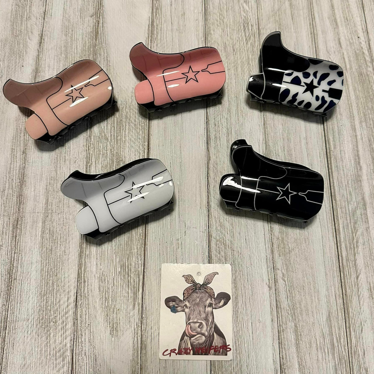 Cowboy Boot Hair Clips