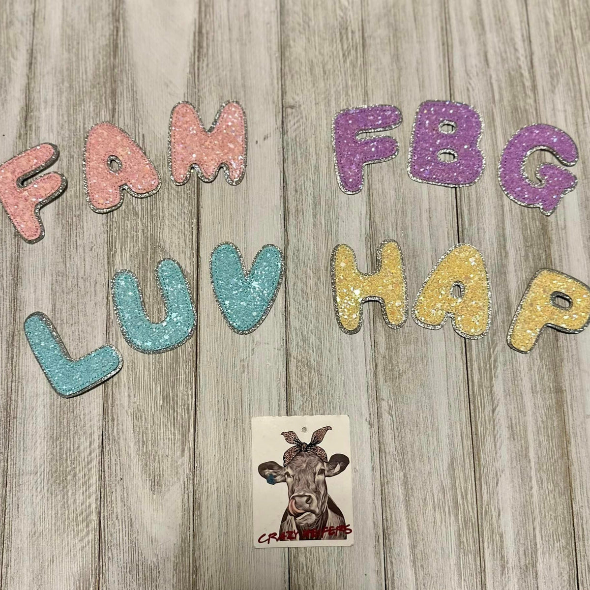 Glitter Bubble Letters-Stick On-Yellow