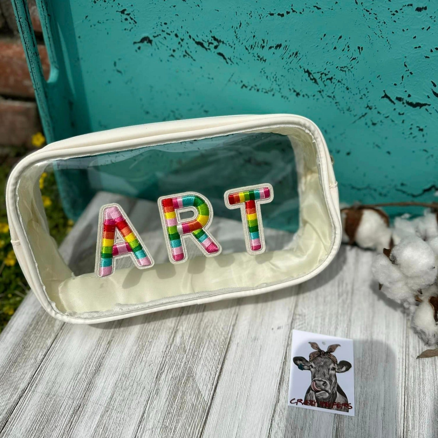 Rainbow Puff Letters-Stick On