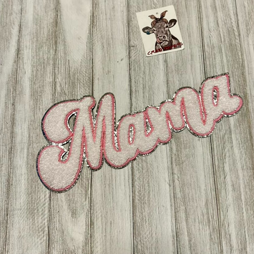Chenille MAMA Patch-Iron on