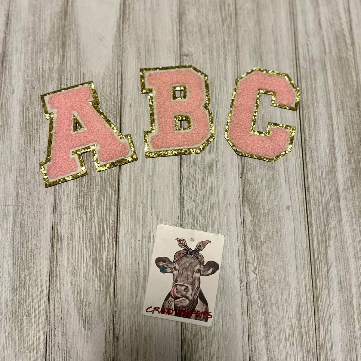 Chenille Letters-Light Pink-Iron On