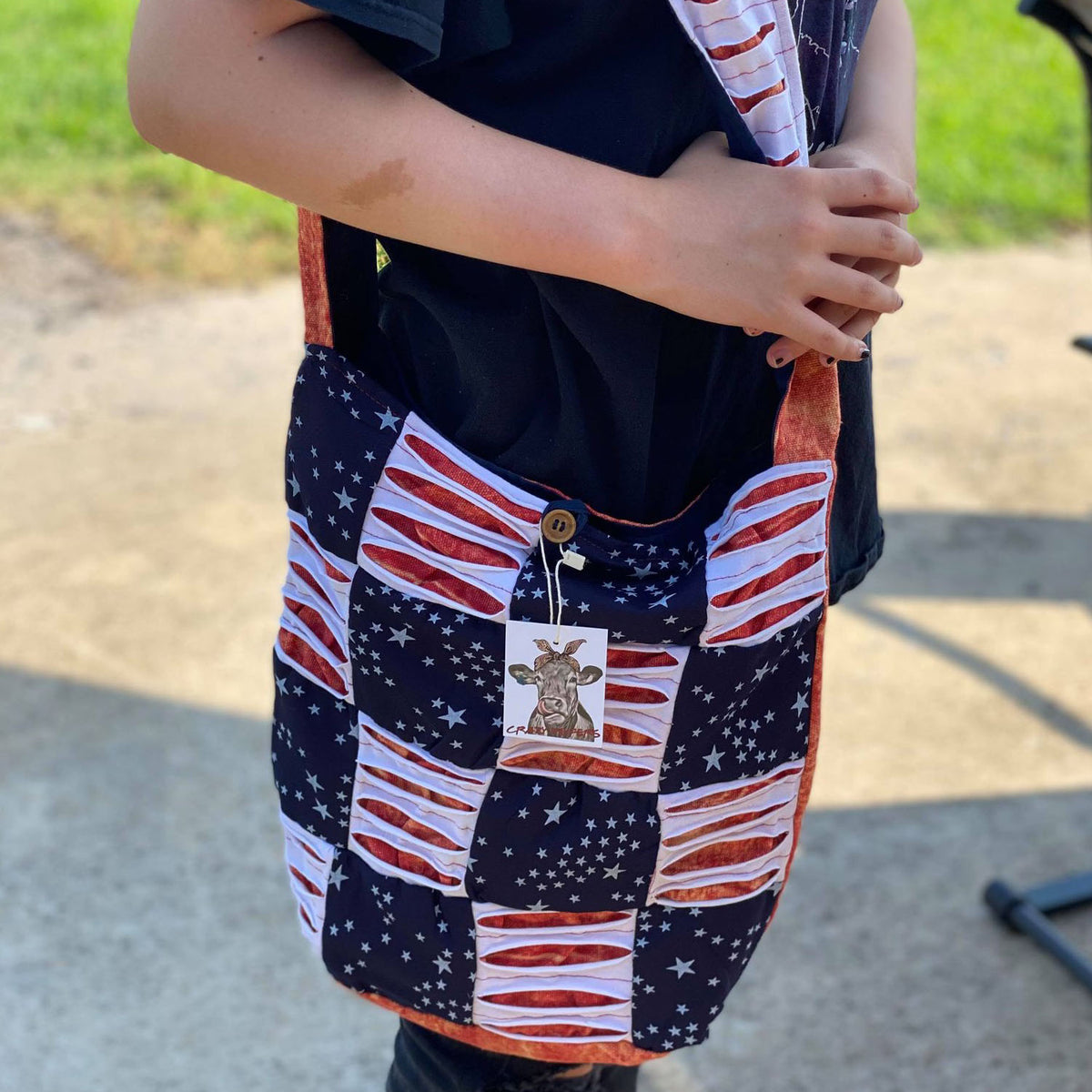 Patriotic Hobo/Hippie Bag